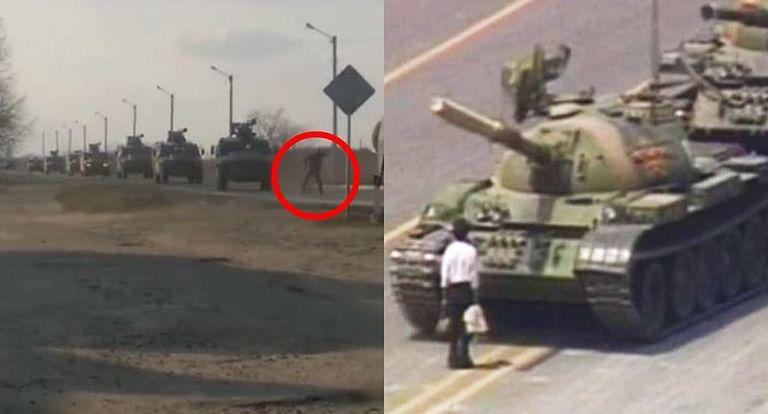 بعد 33 عامًا شاهد ظهور رجل الدبابة في أوكرانيا
