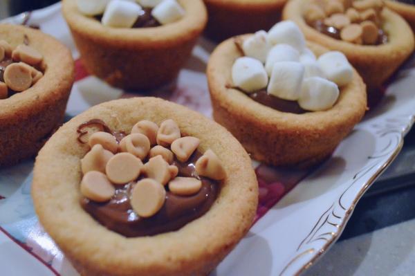 طريقة عمل كب الكوكيز بحشو النوتيلا الرهيبة