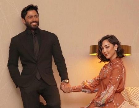 ظهور رومانسي لـ تامر حسني وزوجته بسمة بوسيل