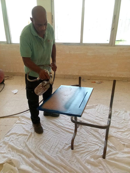 فندق ومنتجع ماريوت البحر الميت البحر يقوم بأعمال تجديد وصيانة لمدرسة السويمة الثانوية الشاملة