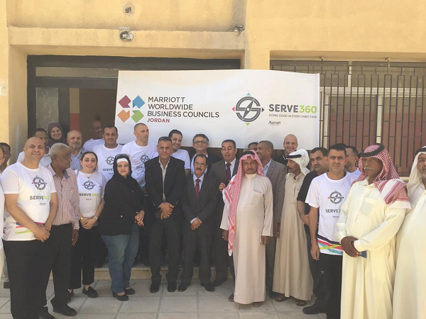 فندق ومنتجع ماريوت البحر الميت البحر يقوم بأعمال تجديد وصيانة لمدرسة السويمة الثانوية الشاملة