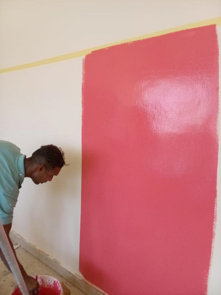 فندق ومنتجع ماريوت البحر الميت البحر يقوم بأعمال تجديد وصيانة لمدرسة السويمة الثانوية الشاملة