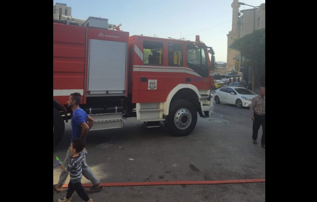 احتراق محل تجاري في عجلون - صور 