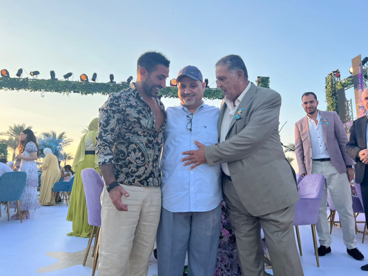 المنتج محمد المجالي و زوجتة محط اهتمام النجوم المصريين