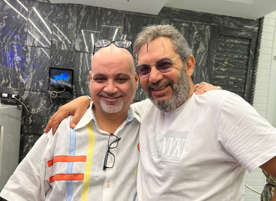 المنتج محمد المجالي و زوجتة محط اهتمام النجوم المصريين