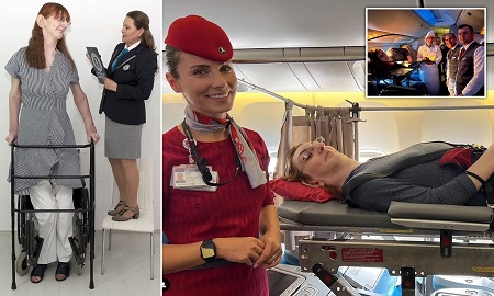 بالصور: أطول امرأة بالعالم تسافر لأول مرة في حياتها