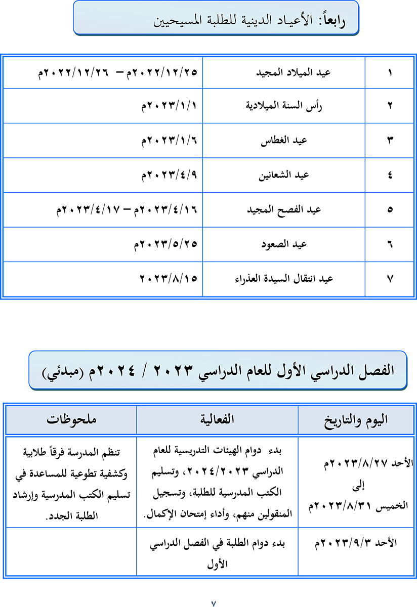 متى تبدأ العطلة الشتوية في مدارس الأردن؟
