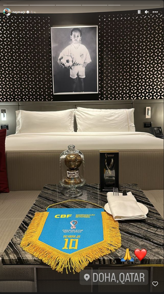صورة مفاجئة في غرفة نيمار بالدوحة