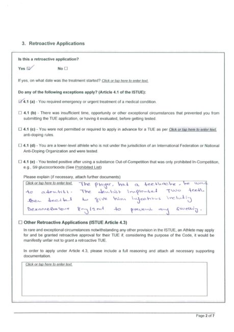 سريوة عن المنشطات: حقنة طبيب الأسنان السبب
