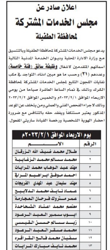 مؤسسات حكومية تعلن عن وظائف شاغرة