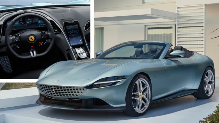 فيراري تزيح النقاب عن سيارتها الجديد (روما سبايدر) -  فيديو وصور