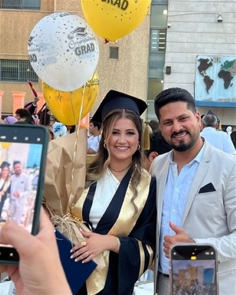 لين الصعيدي طفلة طيور الجنة تحتفل بتخرجها