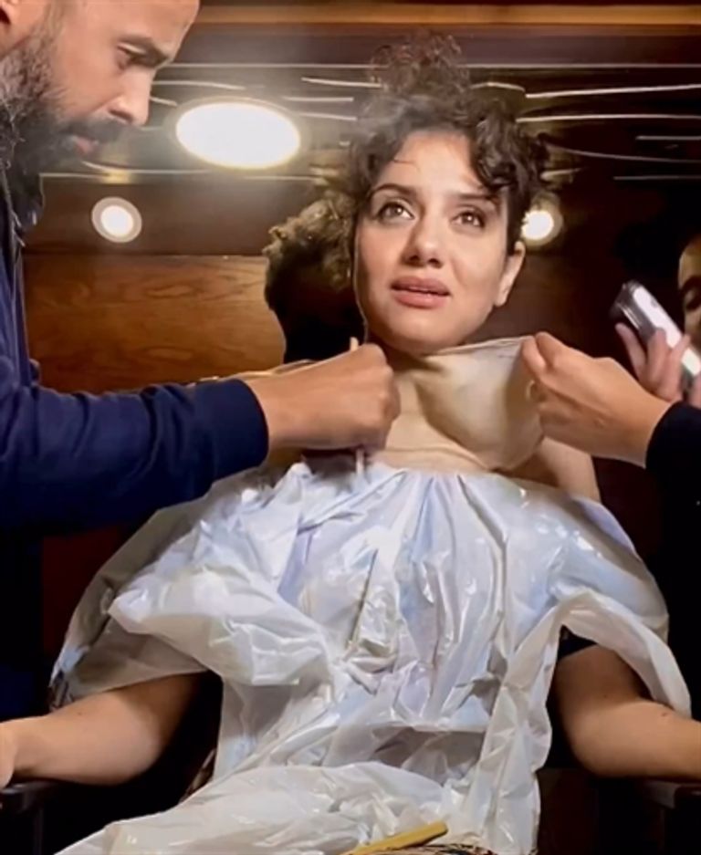 كيف تم إعداد مشهد قتل نجلاء في سفاح الجيزة؟ (صور)