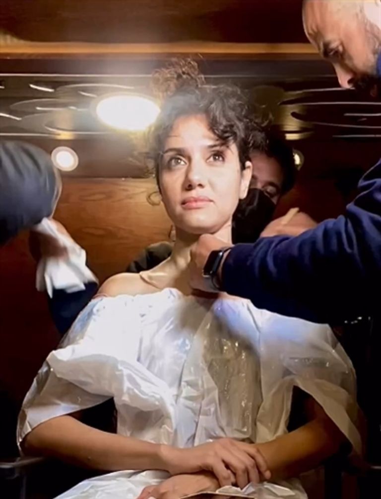 كيف تم إعداد مشهد قتل نجلاء في سفاح الجيزة؟ (صور)