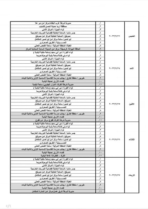 إعلان مواعيد الترخيص المتنقل للشهر الحالي