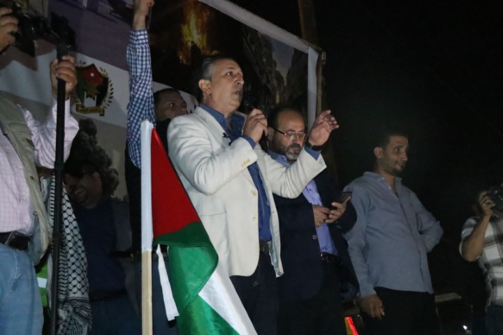 احزاب وطنية تنفذ وقفة تضامنية نصرة للأهل في غزة -  صور
