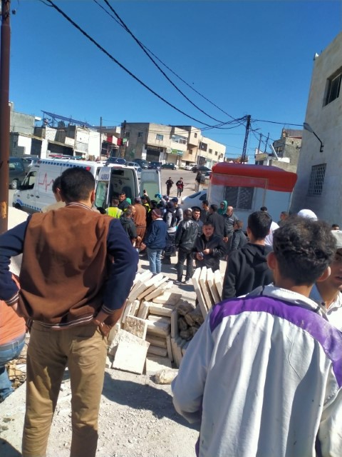 إصابات بانهيار سقف مسجد في الجحفية بإربد - صور