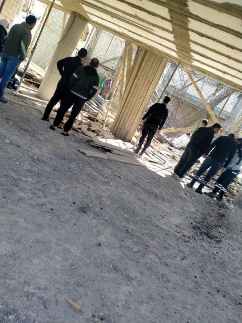 إصابات بانهيار سقف مسجد في الجحفية بإربد - صور