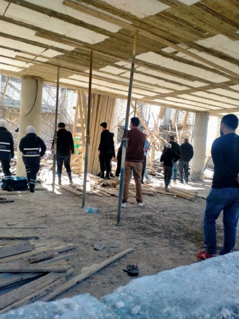 إصابات بانهيار سقف مسجد في الجحفية بإربد - صور