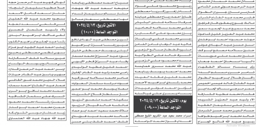 مدعوون للمقابلات الشخصية لوظيفة معلم -أسماء