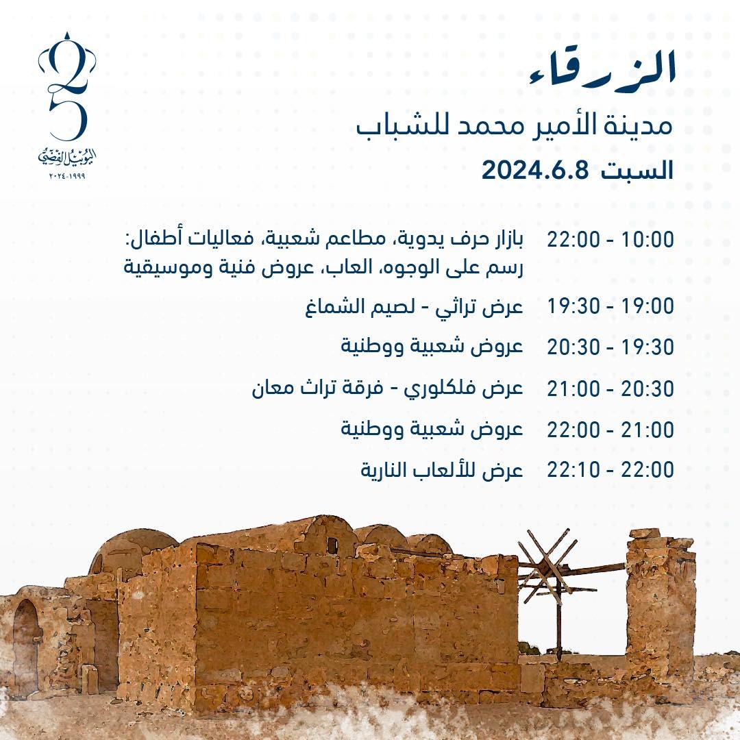 اليكم ابرز الفعاليات في محافظات الاردن بمناسبة اليوبيل الفضي 