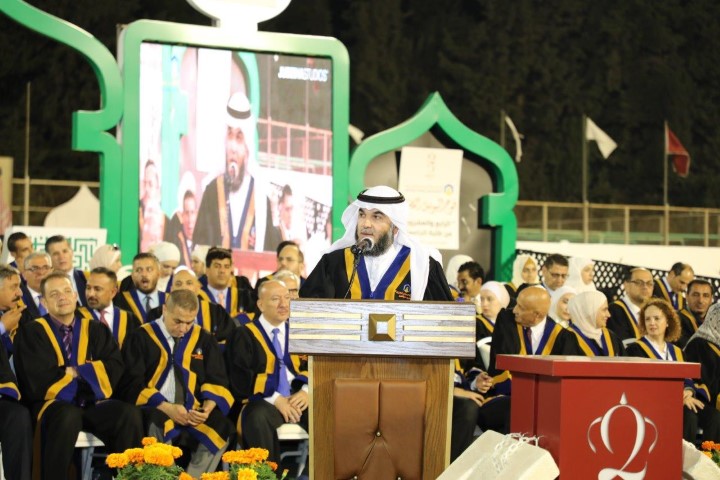 الجازي يرعى حفل تخريج فوج اليوبيل الفضي لجامعة عمان العربية