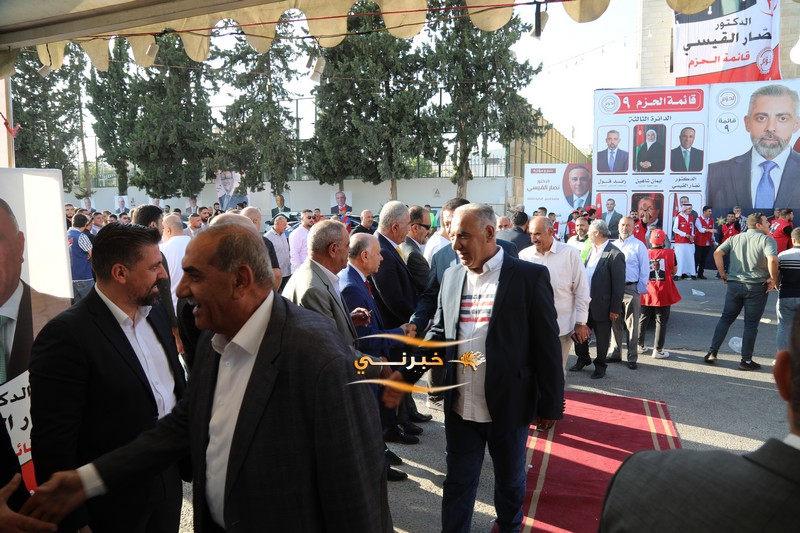  القيسي يفتتح مقره بحضور أعضاء قائمة الحزم - صور