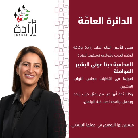 حزب إرادة يعلن أسماء نوابه وموعد إستقبال التهاني في مقر الحزب - صور وأسماء 