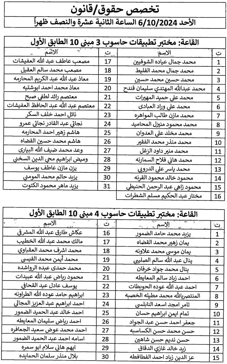 مدعوون للامتحان التنافسي في الجمارك - أسماء