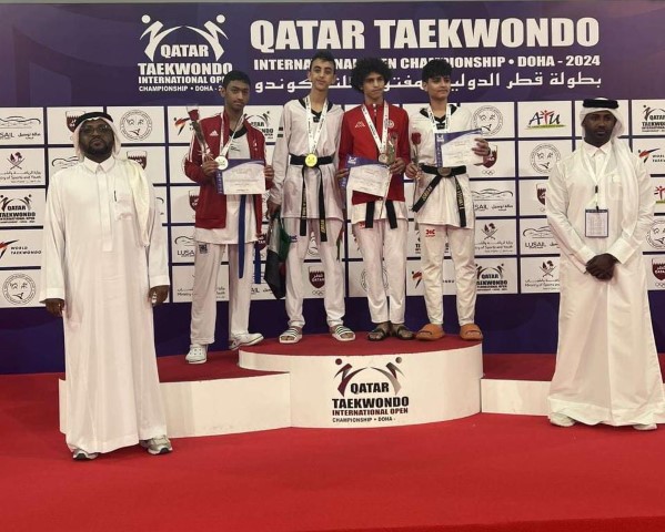 الدهامشة يتوج بذهبية بطولة قطر الدولية للتايكوندو