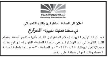 فصل الكهرباء عن مناطق بالأردن الأسبوع المقبل - أسماء
