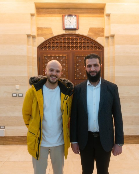 مشاهير اردنيون يلتقون بالشرع