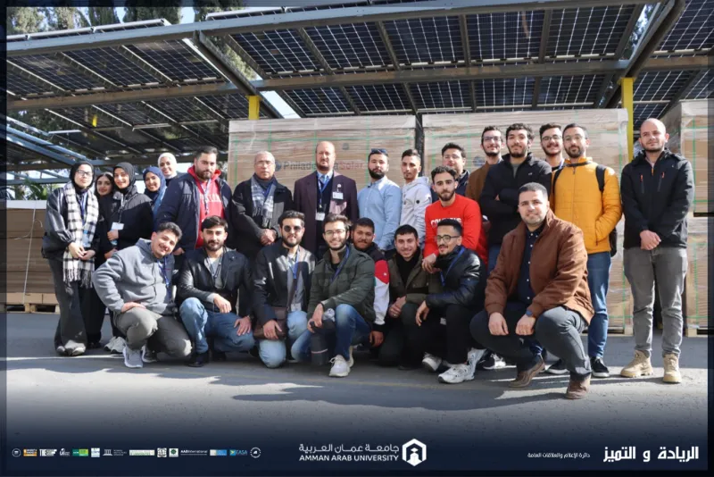 طلبة هندسة الطاقة المتجددة في  عمان العربية   يزورون شركة فيلادلفيا للطاقة الشمسية لتعزيز تجربتهم العملية
