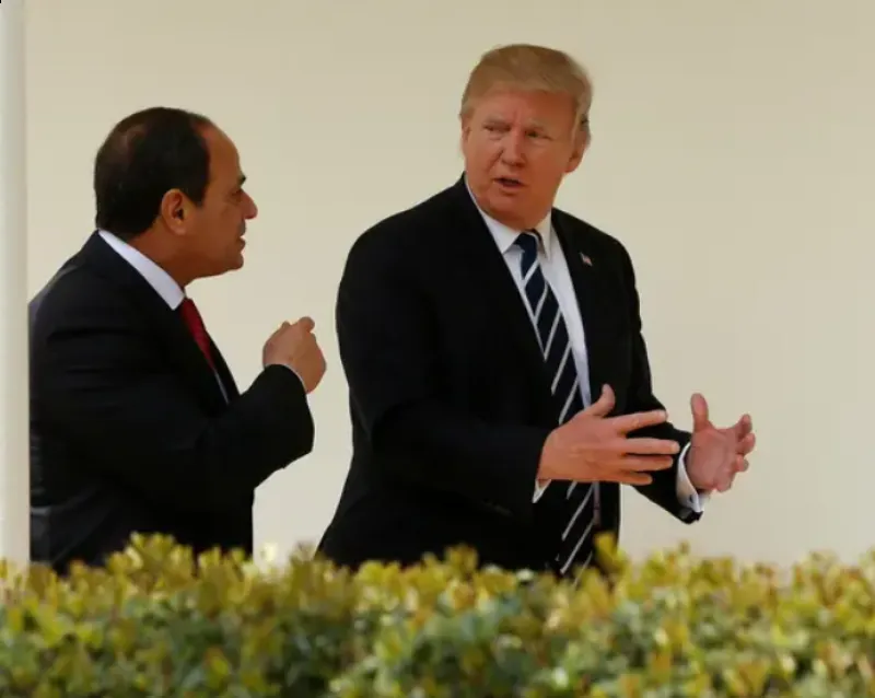 ترمب تحدثت مع السيسي حول نقل الفلسطينيين من غزة