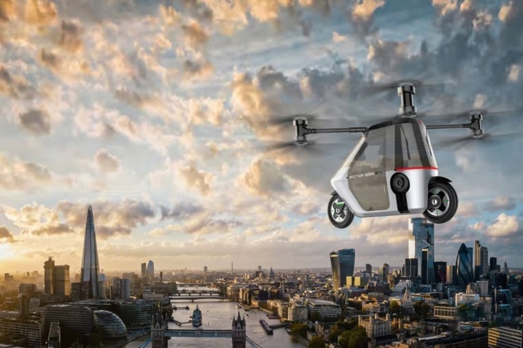 أول دراجة نارية كهربائية طائرة في العالم