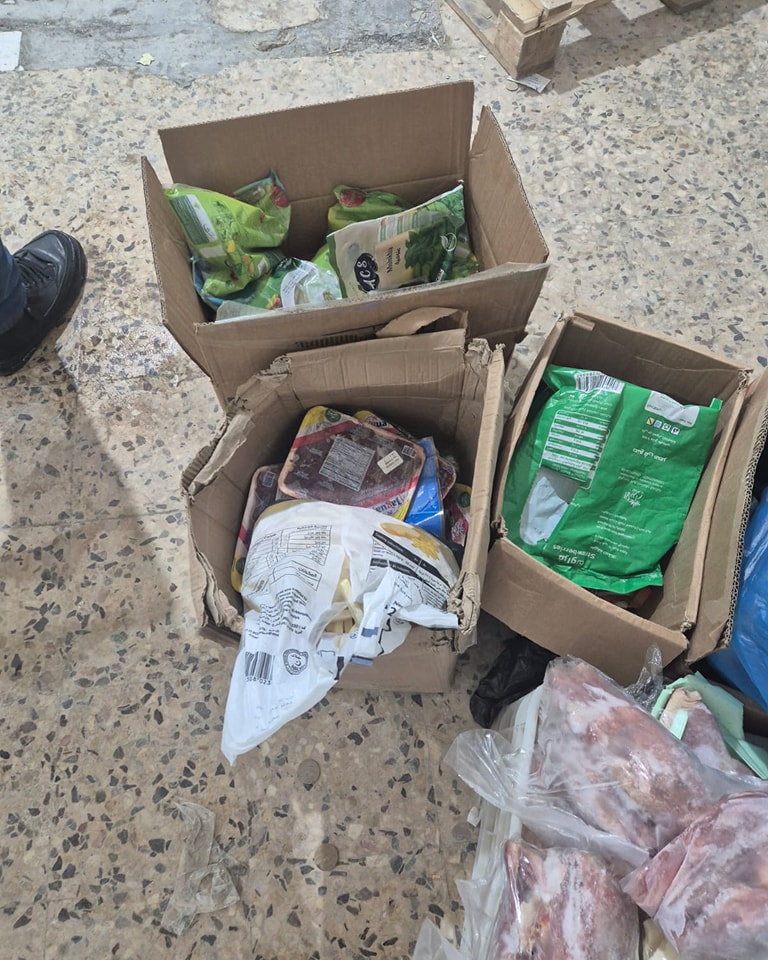 ضبط مستودع مجمدات مخالف في الكرك - صور
