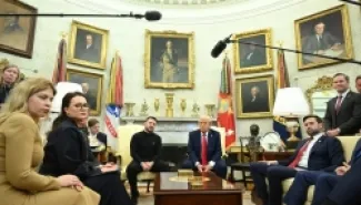 جانب من لقاء ترمب وزيلينسكي