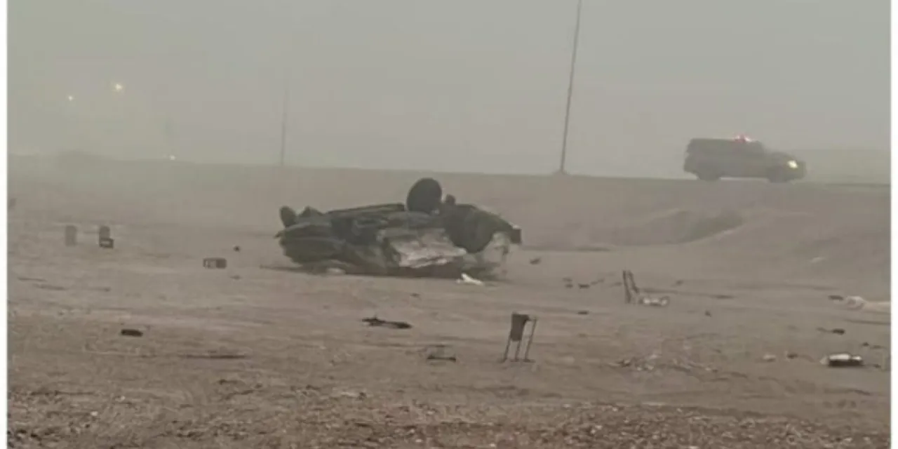 البلقاء إصابات في حادث سير مروع على نزول الكسارات