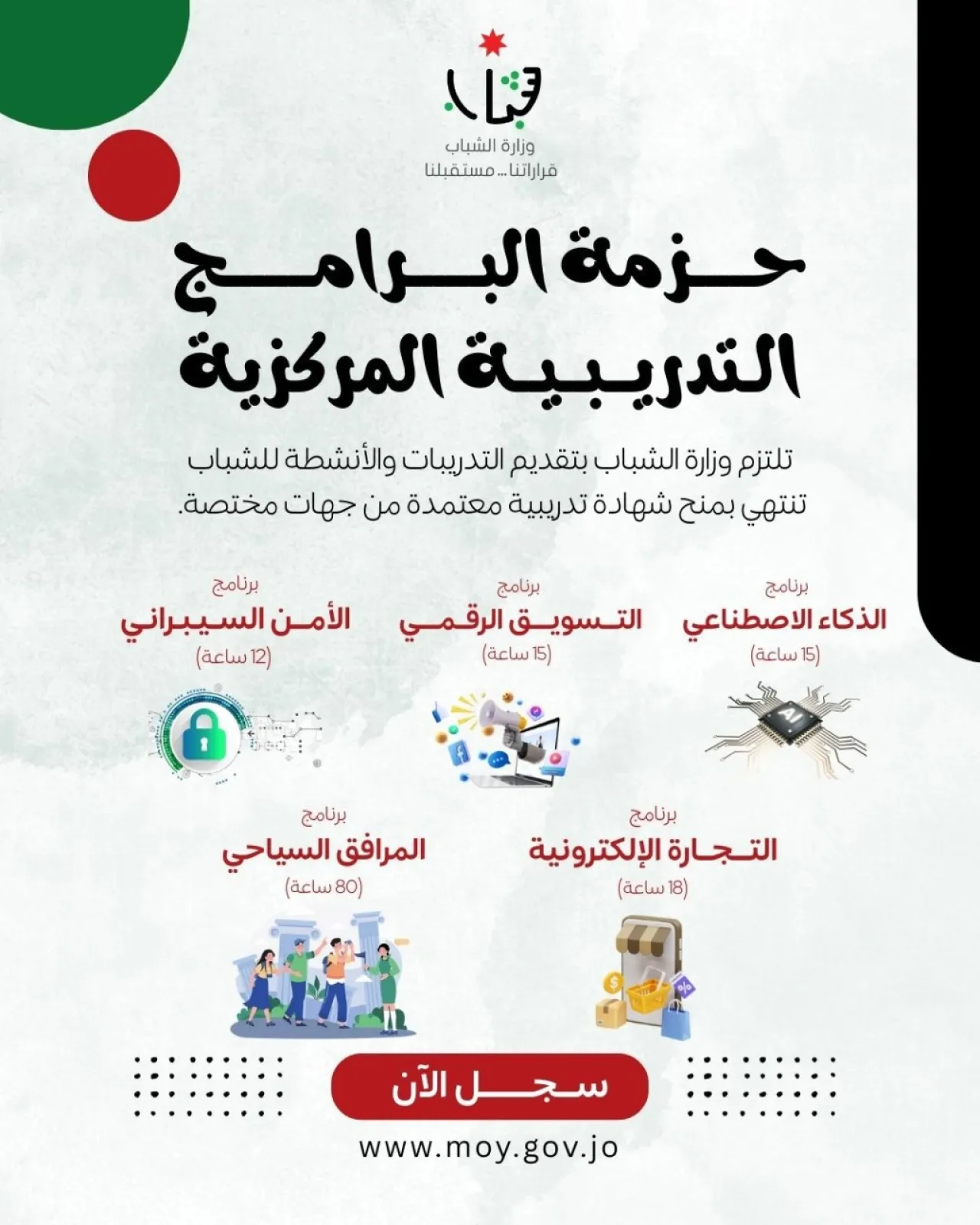 وزارة الشباب تطلق حزمة برامج تدريبية لتعزيز مشاركة الشباب في سوق العمل