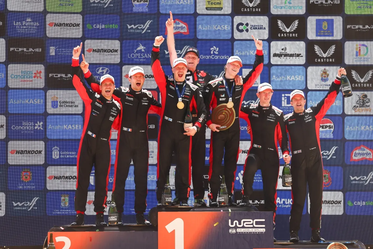 فريق تويوتا جازو للسباقات يحقق المراكز الأربعة الأولى في رالي جزر الكناري