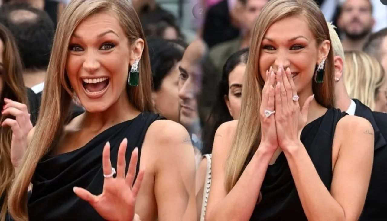 ردة فعل بيلا حديد أمام روبرت دي نيرو تشعل مهرجان كان