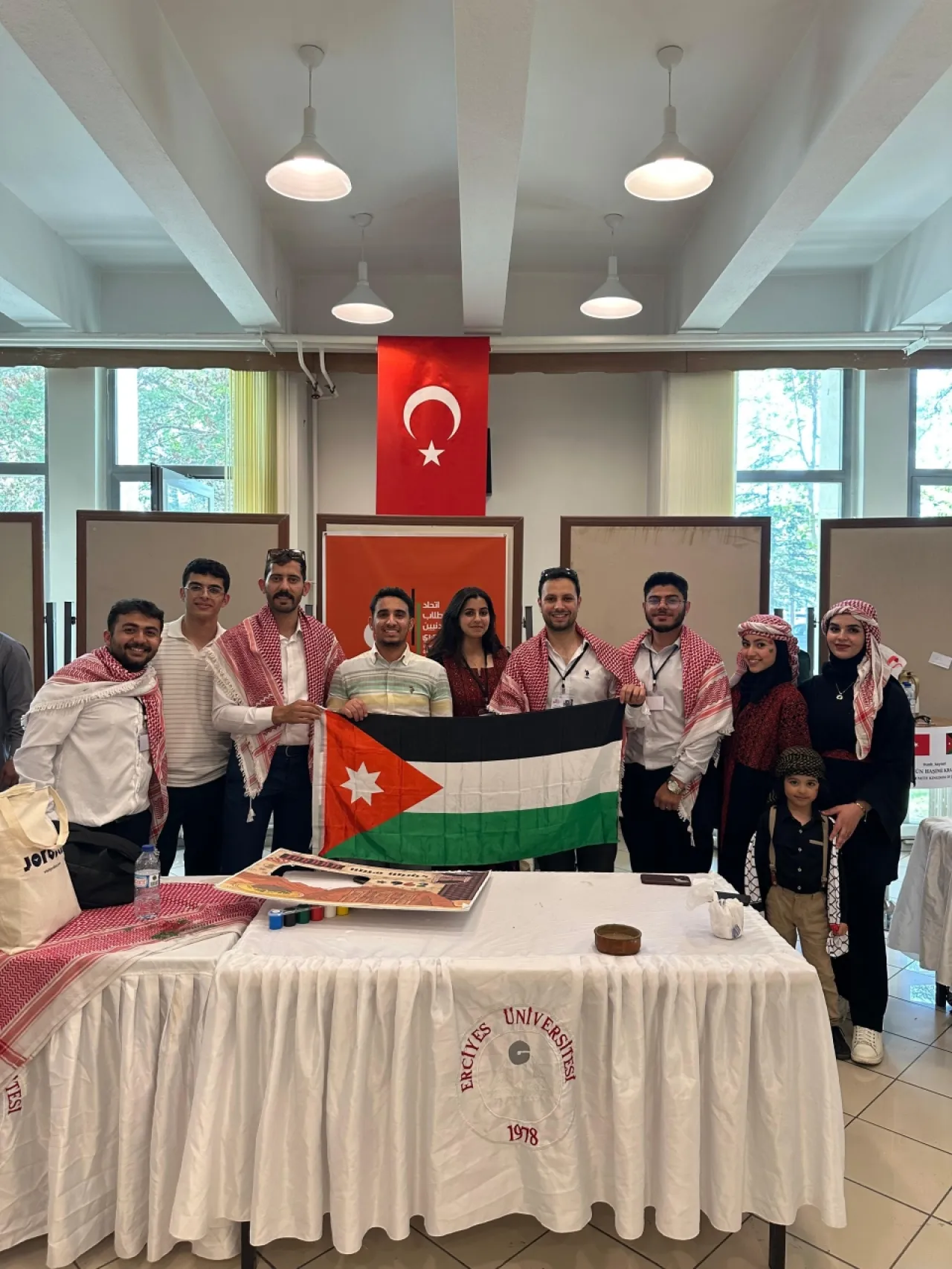 Jordanian students at Argis University celebrate the 79th Independence Day in Kayseri Turkey