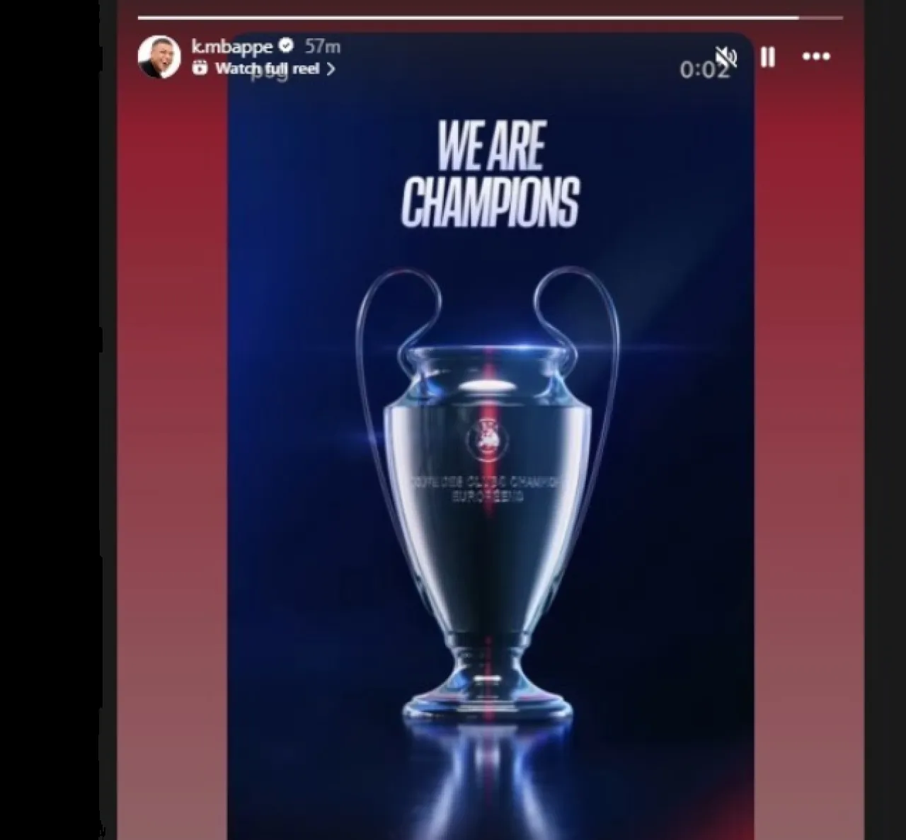 أول رد فعل لمبابي بعد تتويج سان جيرمان بدوري أبطال أوروبا