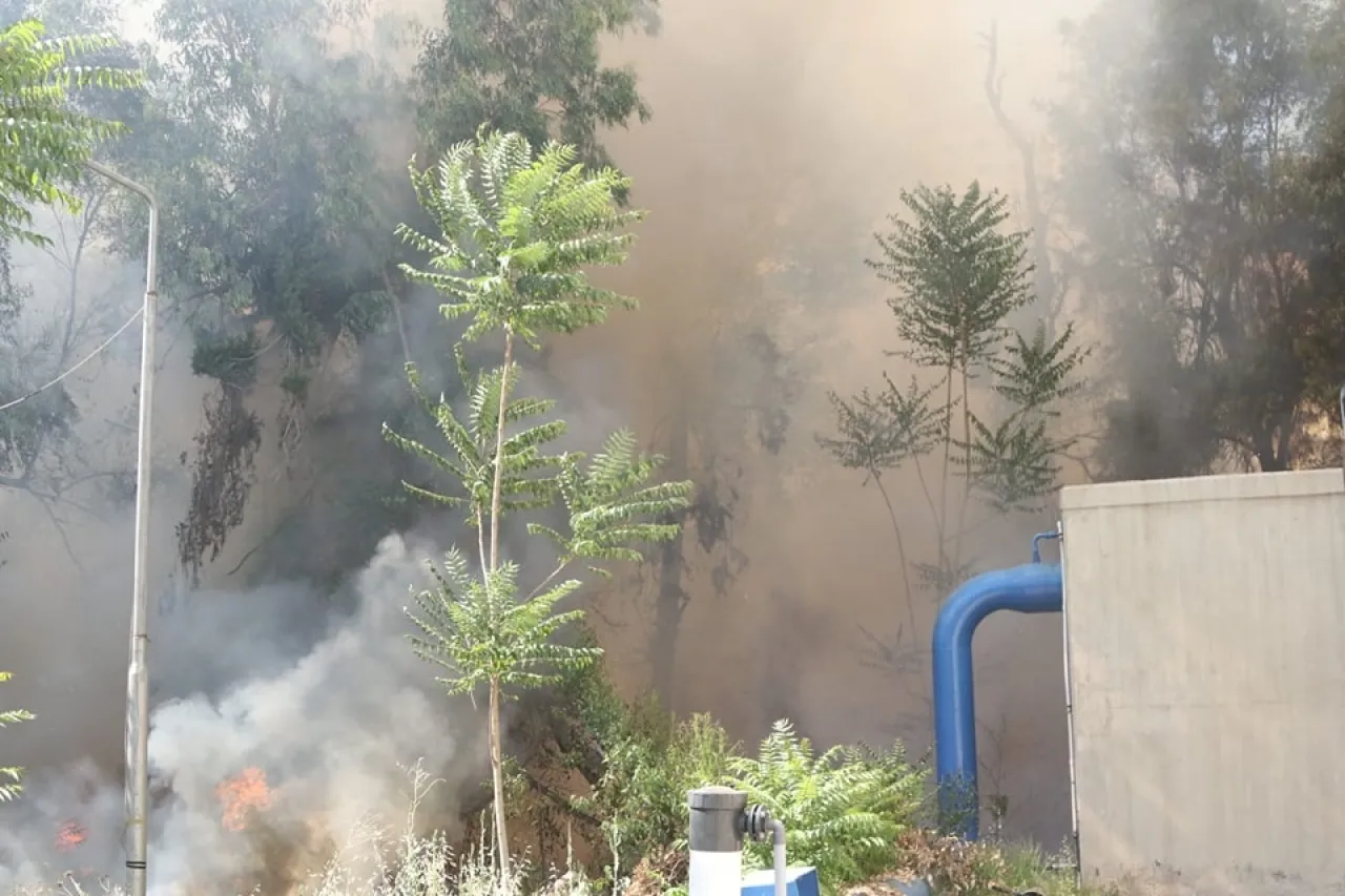 الكهرباء الوطنية سبب حريق راس العين خلل فني