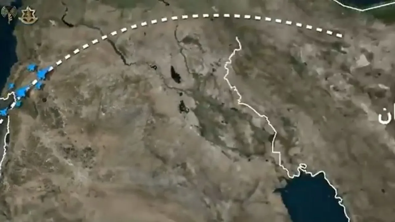 الاحتلال ينشر مسار هجومه على إيران دون المرور بأجواء الأردن  فيديو