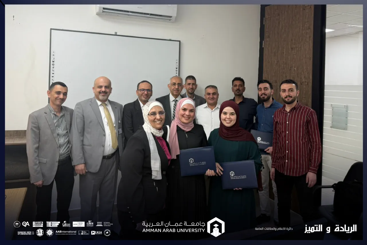 كلية تكنولوجيا المعلومات في عمان العربية تعقد مسابقة الرسالة في خمس دقائق لطلبة الدراسات العليا بنسختها الثالثة