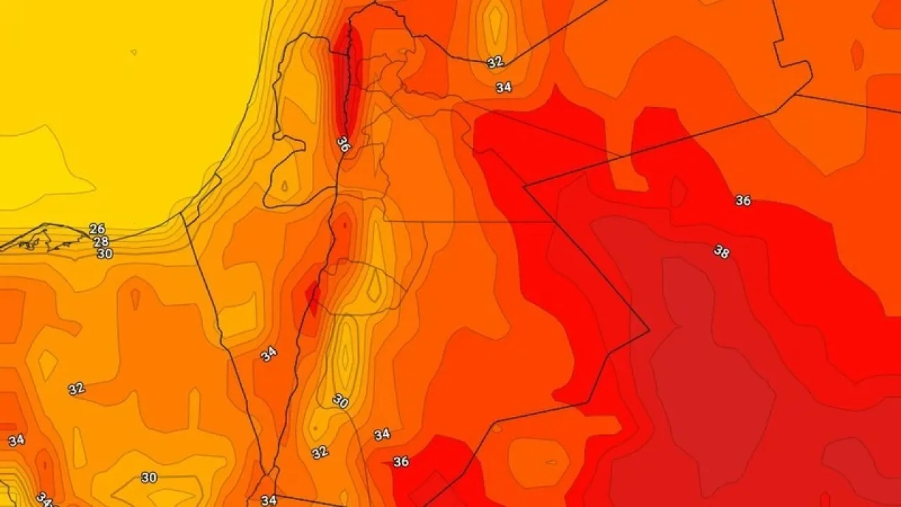 الأردنمناطق ستشهد 40 درجة مئوية نهاية الأسبوعتعرفوا عليها