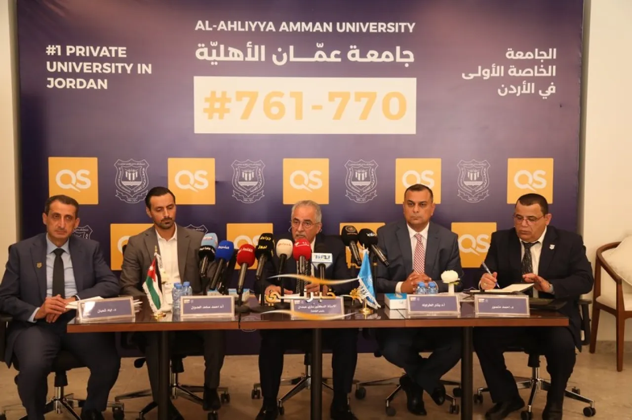 بالصور  مؤتمر صحفي في عمان الأهلية حول إنجازاتها في   التصنيفات العالمية والإعتمادات والبحث العلمي والتعليم التقني