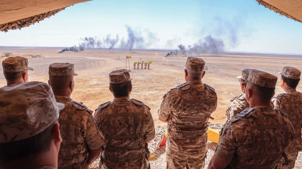 الحنيطي يتابع التمرين التعبوي الحصن الآمن