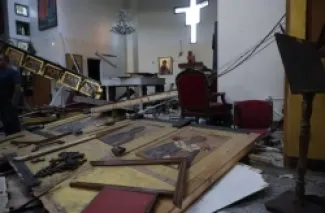 فيديو يرصد دخول منفذ تفجير كنيسة مار إلياس في دمشق